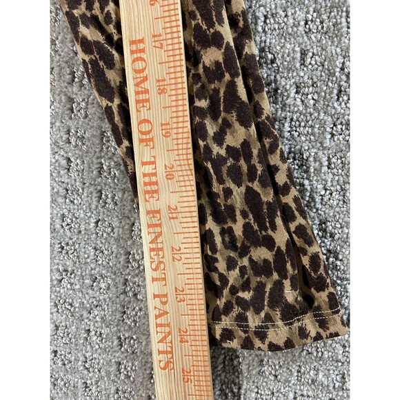 White Stag Top Womens 20 Tan Animal Print Leopard Mock 2 Pc Blouse Set Brown - Picture 6 of 9